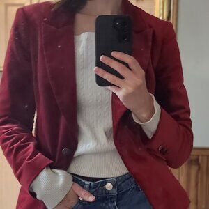 Red Velvet White House Black Market Blazer